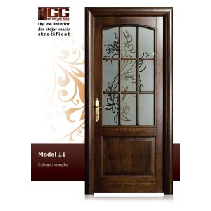 Usa interioara din Tei Masiv Stratificat, finisaj wenge, 2/3 geam, ITM-011